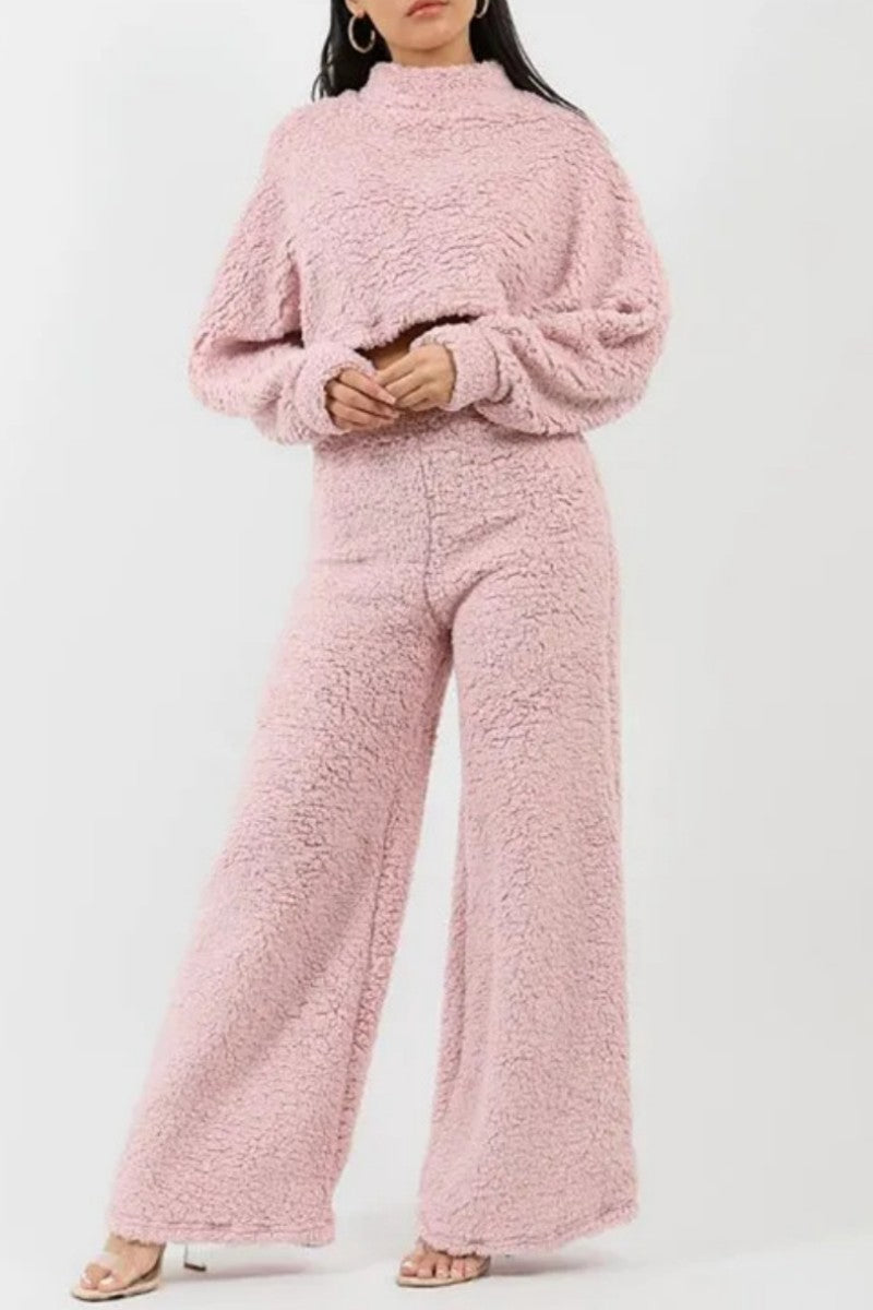Flora | Casual solid color half turtleneck long sleeve two piece sweater