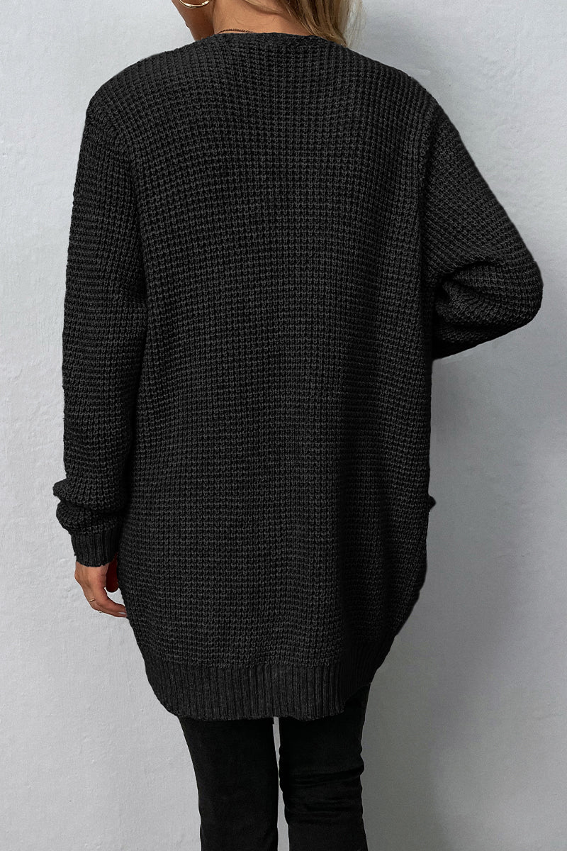 Gloria | Elegant solid color outerwear with V-neck and pocket