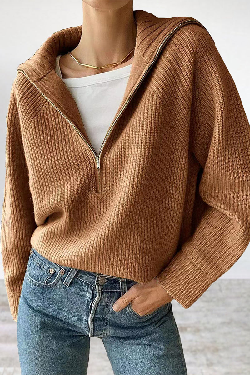 Jazmin | Casual, daily, solid patchwork tops with turn-down collar