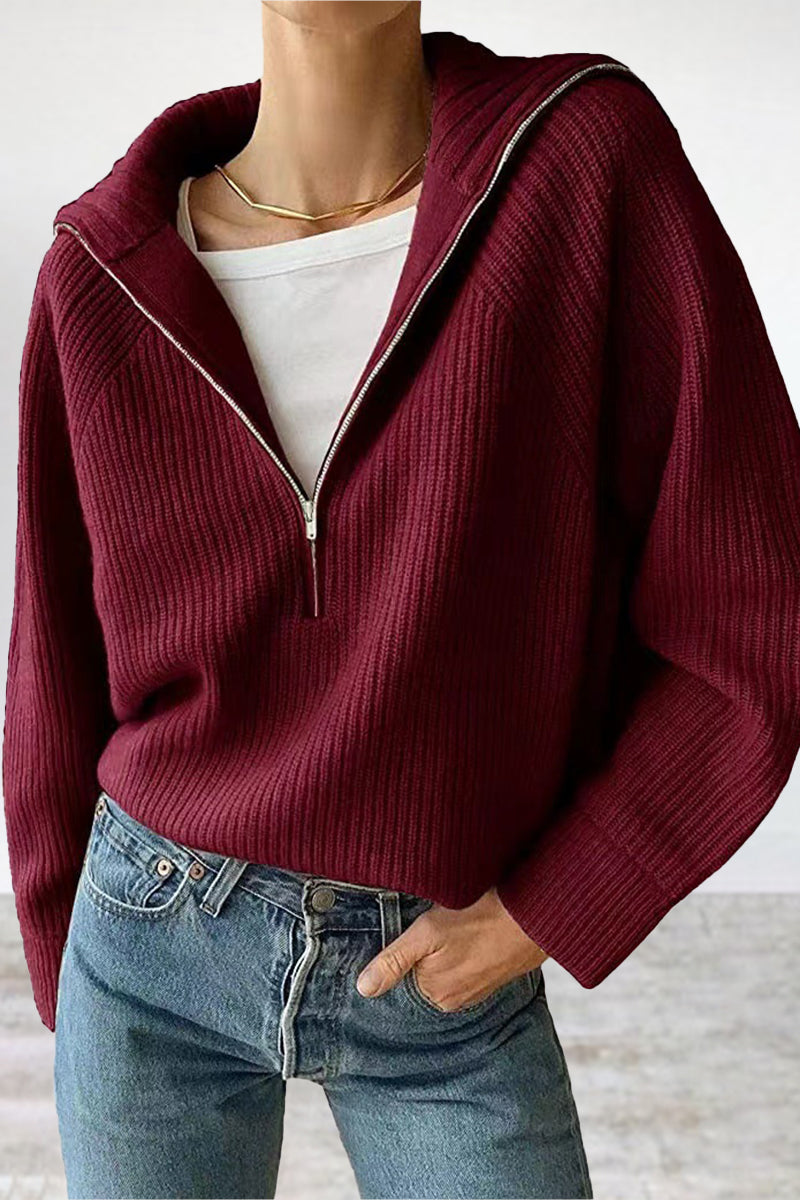 Jazmin | Casual, daily, solid patchwork tops with turn-down collar