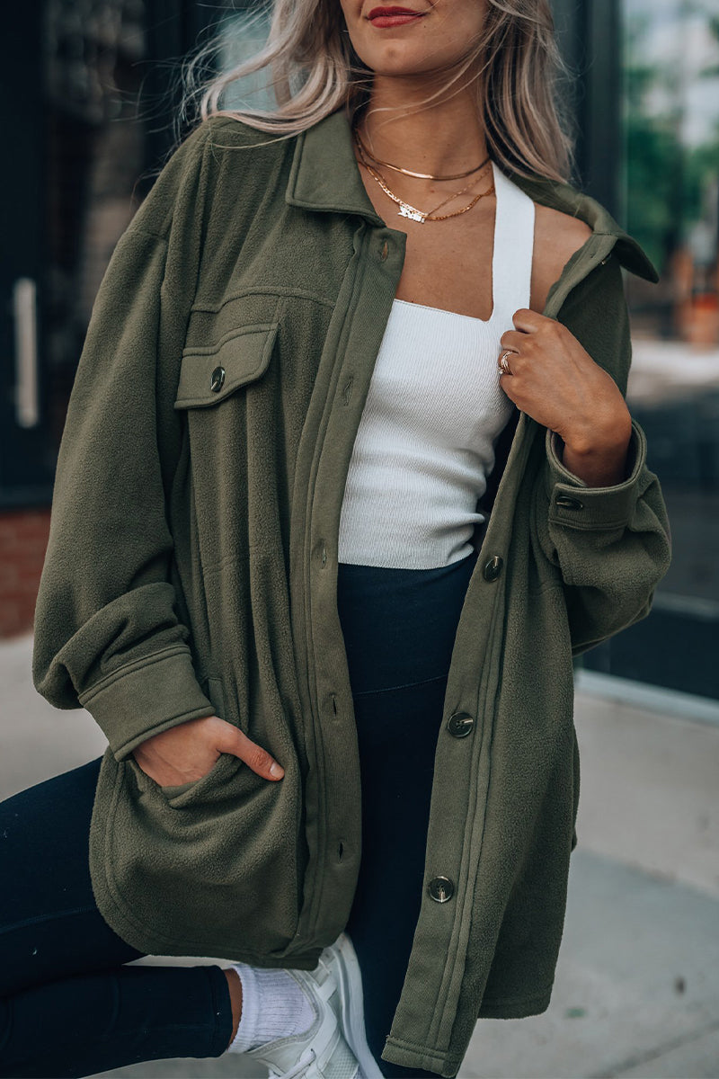 Lorena | Casual tops with a plain turn-down collar and pockets