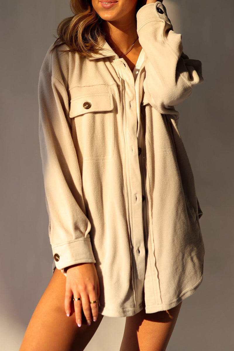 Lorena | Casual tops with a plain turn-down collar and pockets