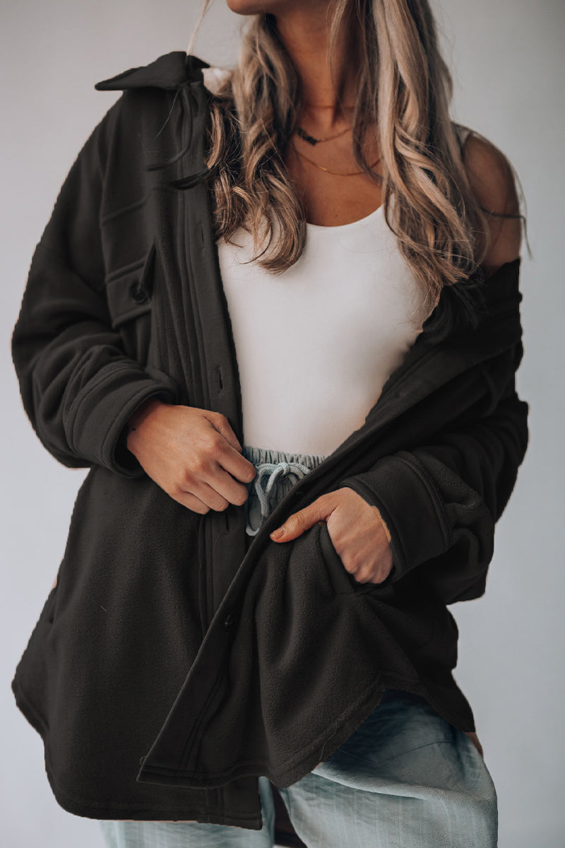 Lorena | Casual tops with a plain turn-down collar and pockets