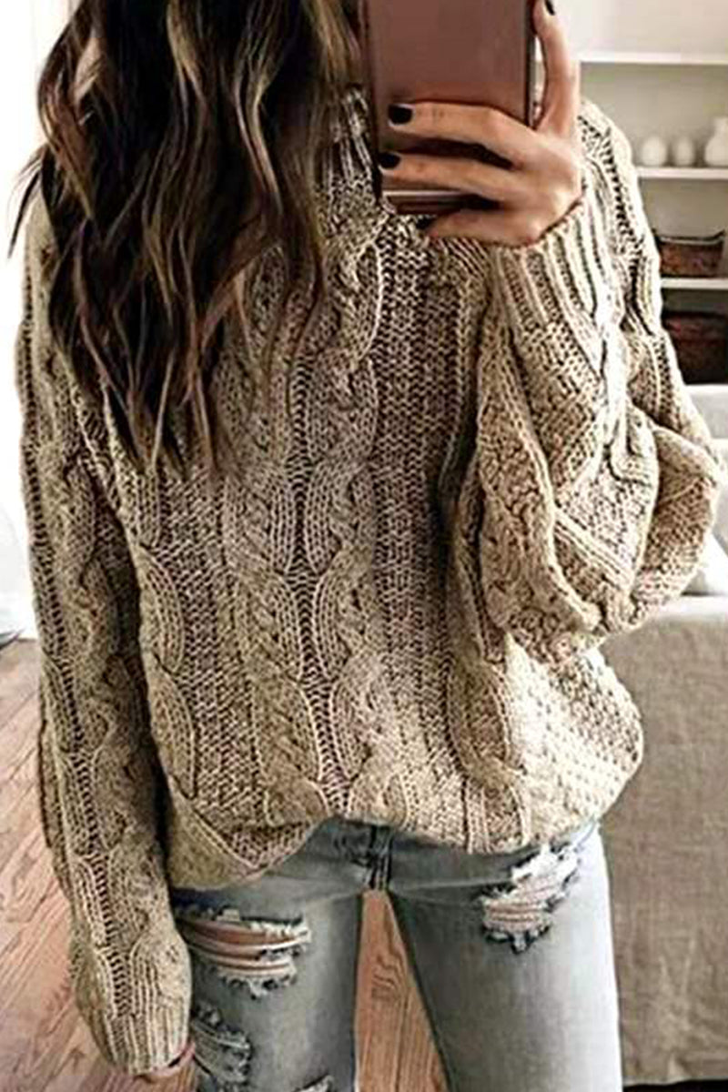 Leonor | Casual, simple, solid O-neck patchwork tops