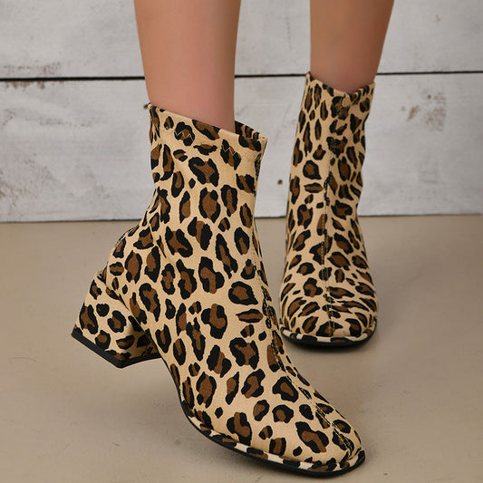 Cristina | Casual, pointed, comfortable outdoor shoes with patchwork print