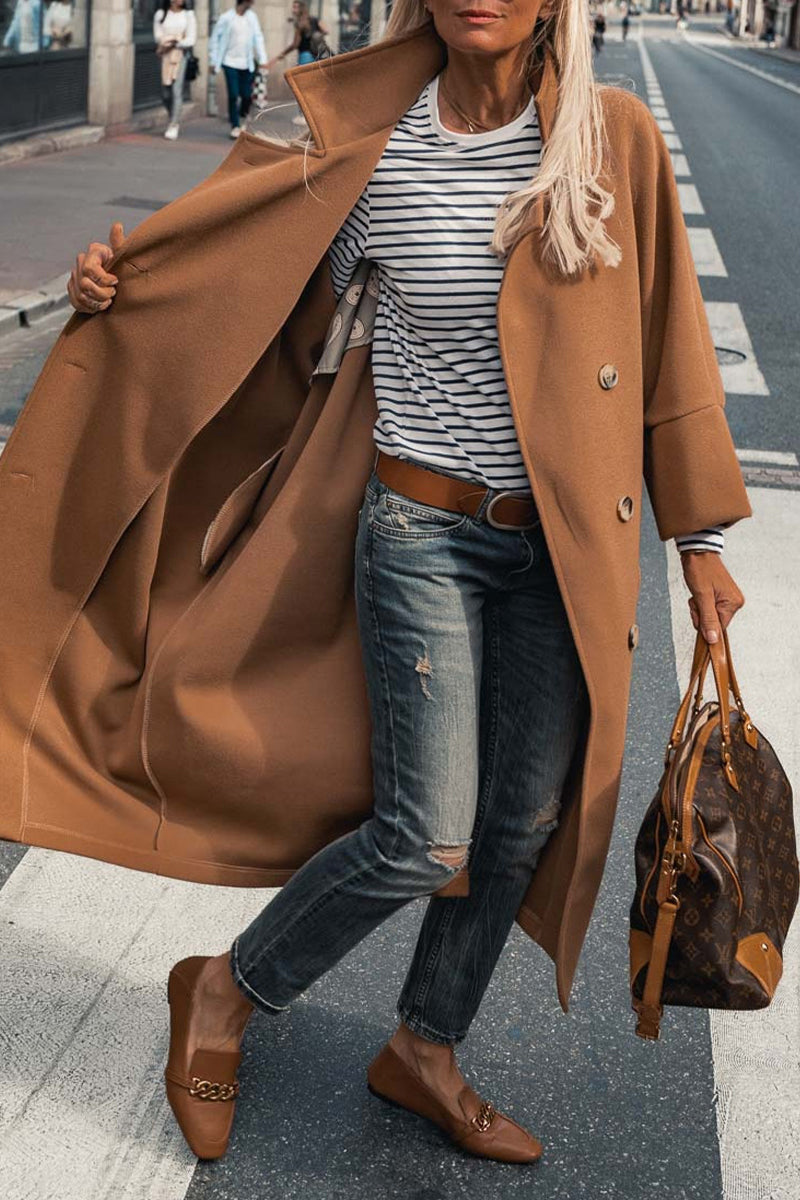 Rosario | Casual street outerwear with solid color pockets and buttons and reversible collar