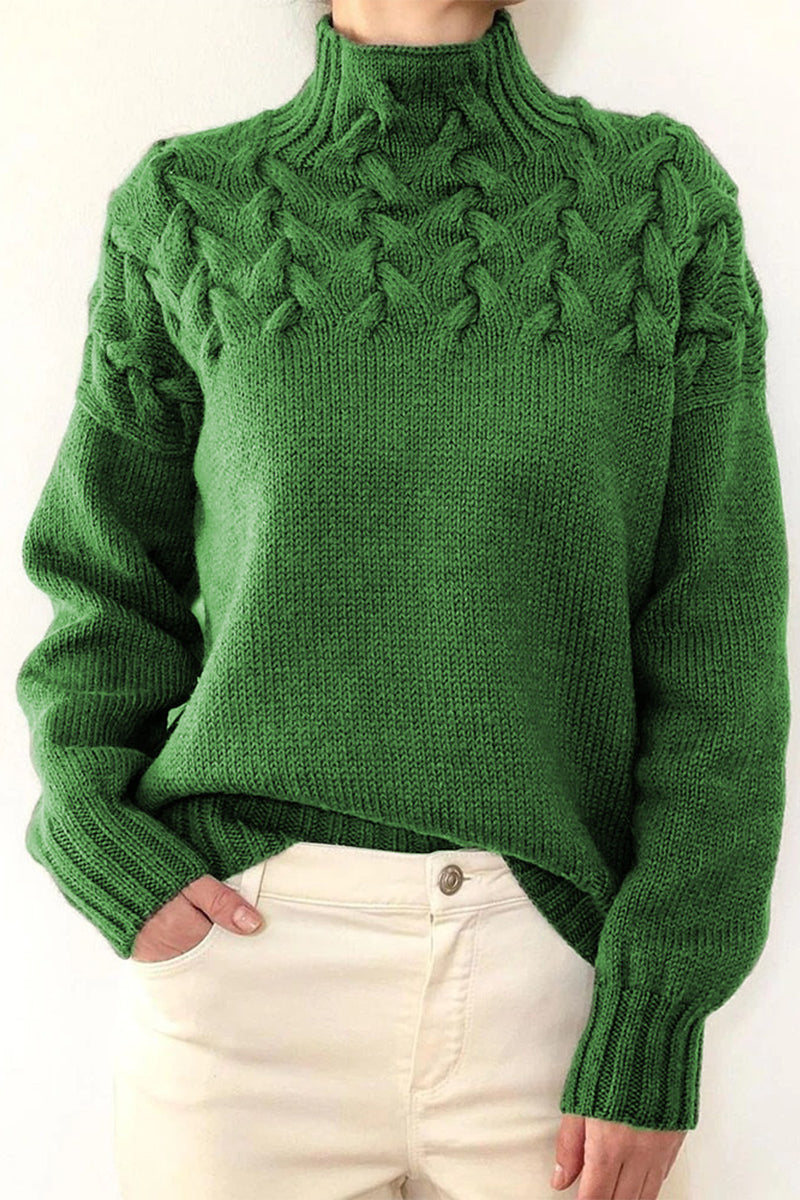 Lucía | Casual solid color turtleneck sweaters
