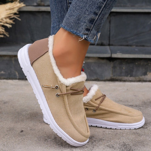 Claudia | Casual solid color round comfortable patchwork style outdoor shoes