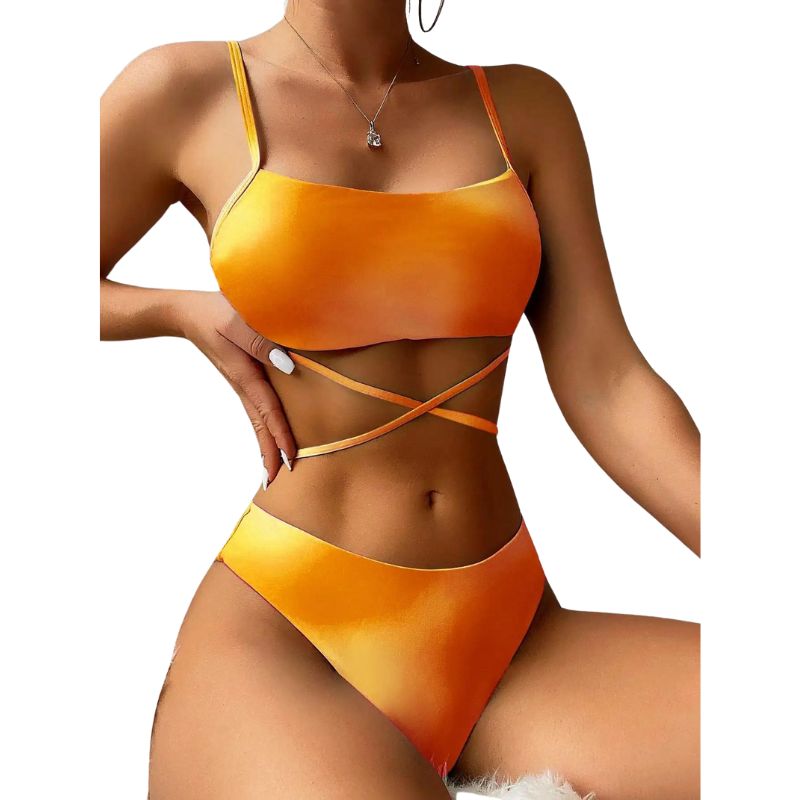 Luciana® | 3-Piece Bikini Swimsuit With Laces And Beach Skirt
