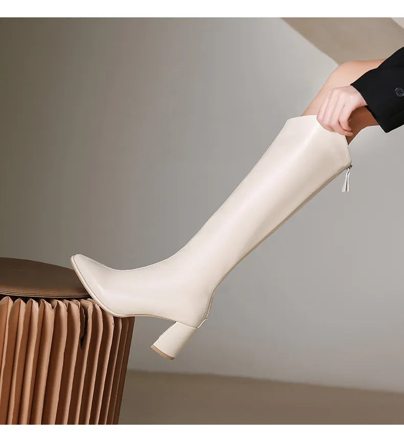Liliana | Elegant women's boots with zipper and high heel