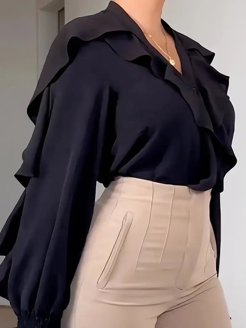 Mara® | Ruffled Blouse With Long Sleeves
