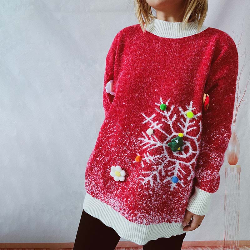 Lina® | Ensemble pull and écharpe de Noël for women