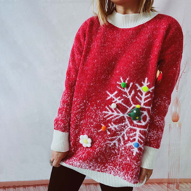 Lina® | Ensemble pull and écharpe de Noël for women