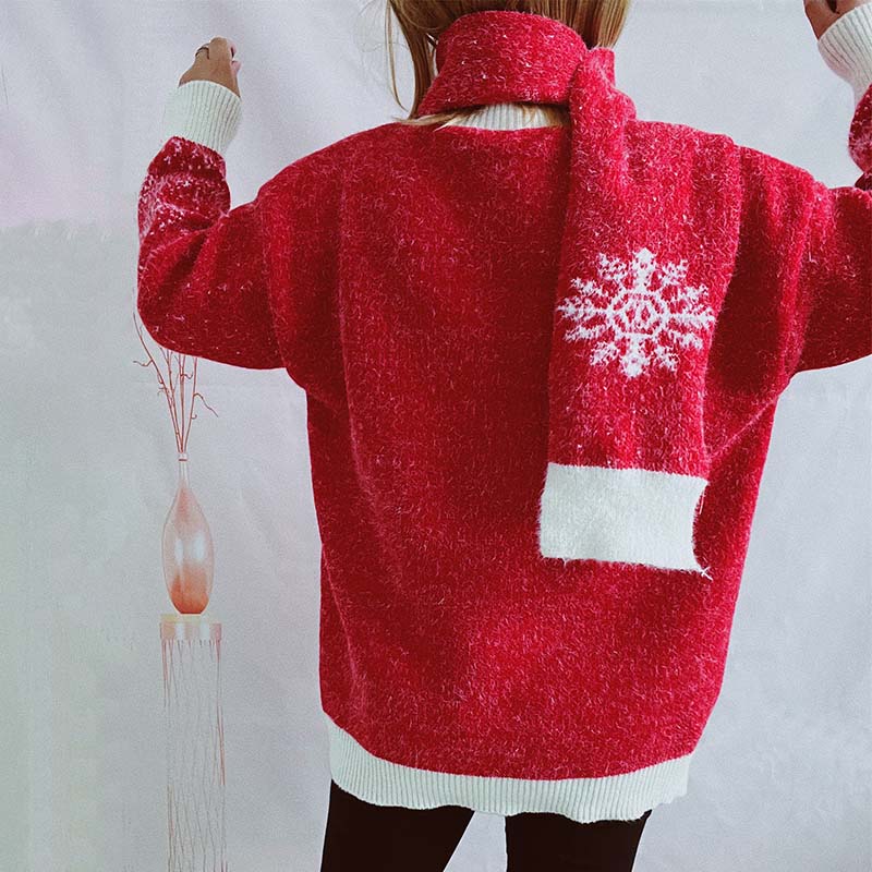 Lina® | Ensemble pull and écharpe de Noël for women