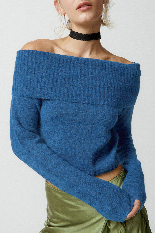 Jana | Sexy, solid color, off-the-shoulder, off-the-shoulder sweaters