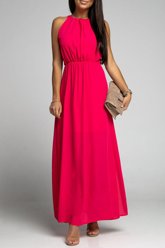 Francesca® | Casual Sleeveless Round Neck Long Dress