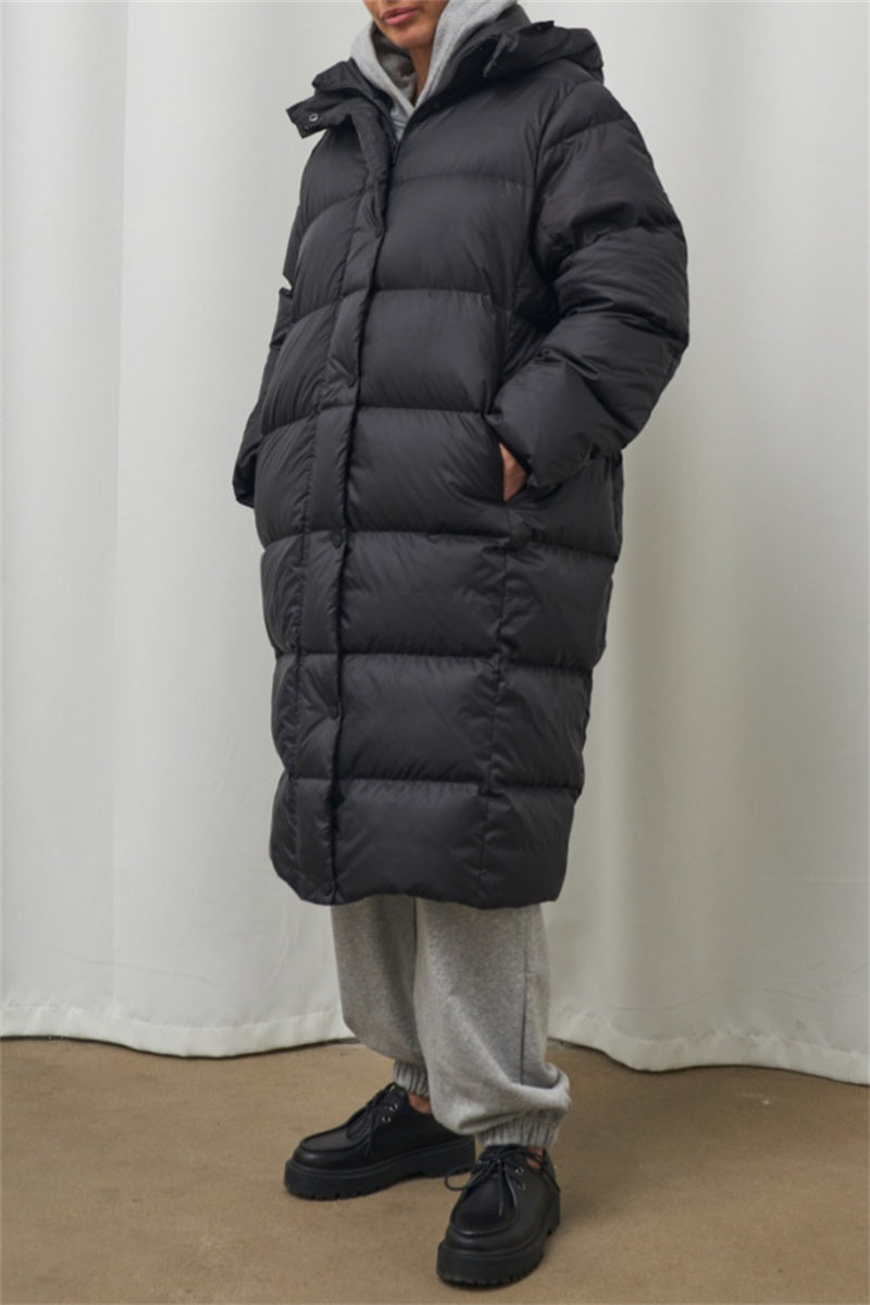 Casandra | Casual Outerwear with Hooded Collar and Solid Color Patches (3 Colors)