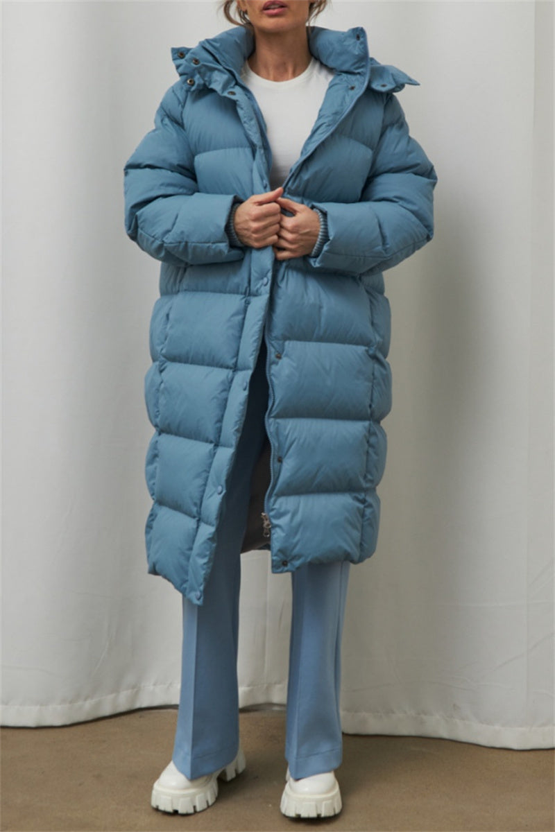 Casandra | Casual Outerwear with Hooded Collar and Solid Color Patches (3 Colors)