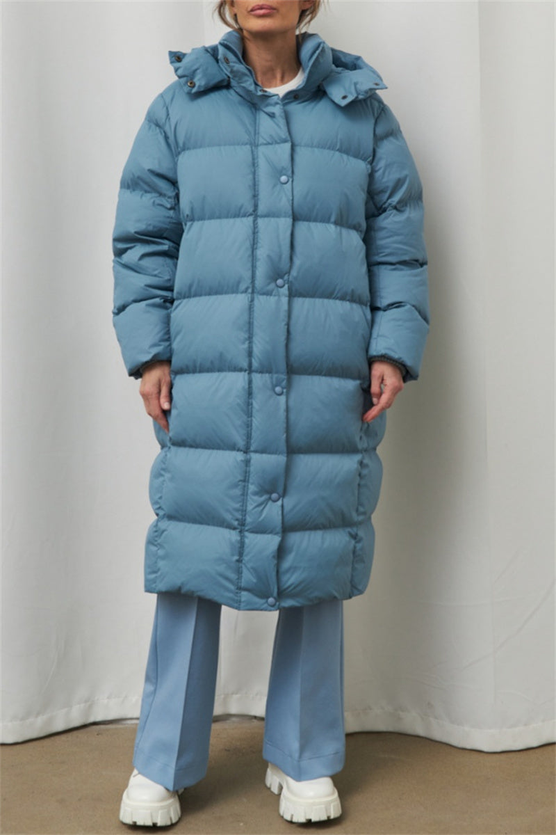 Casandra | Casual Outerwear with Hooded Collar and Solid Color Patches (3 Colors)