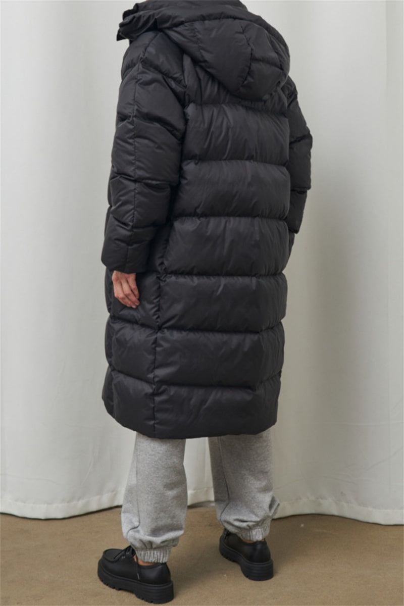 Casandra | Casual Outerwear with Hooded Collar and Solid Color Patches (3 Colors)