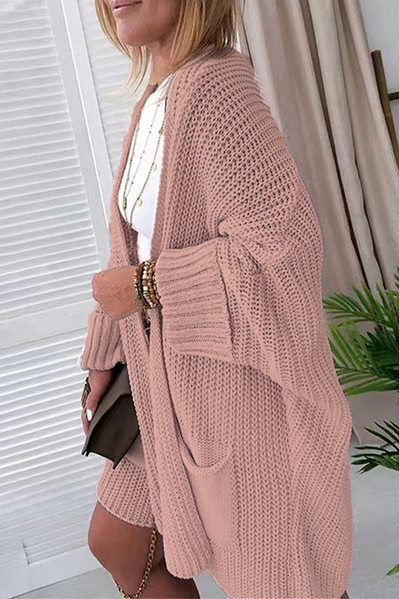 Carmen | Casual solid color outerwear with pocket and V-neck