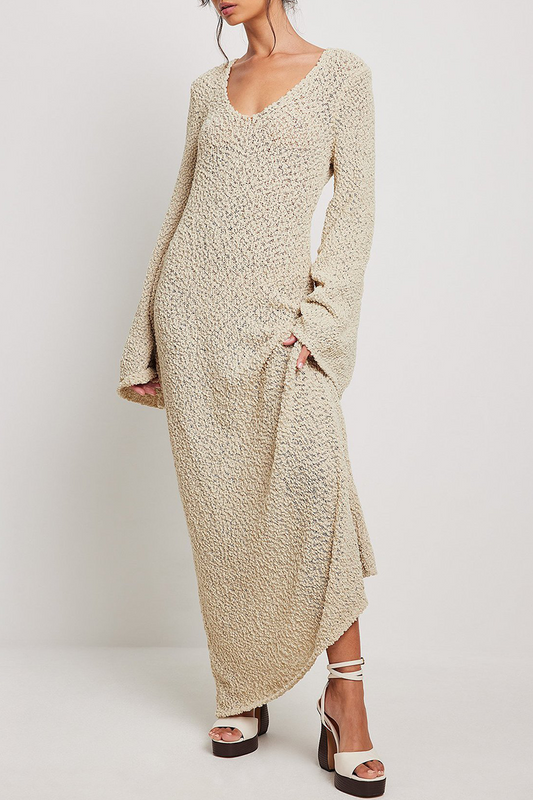 Cornelia | Sexy solid color hollow out O-neck dresses