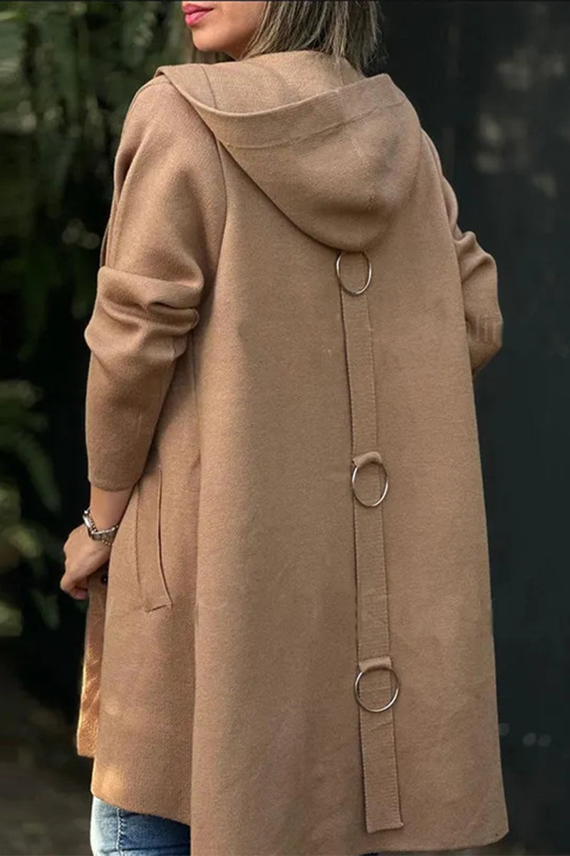 Ella | Casual, daily outerwear with pocket buttons and hood