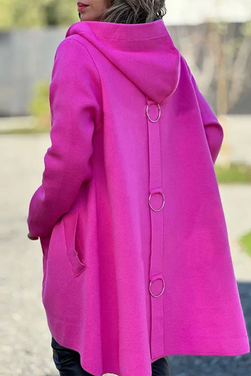Ella | Casual, daily outerwear with pocket buttons and hood
