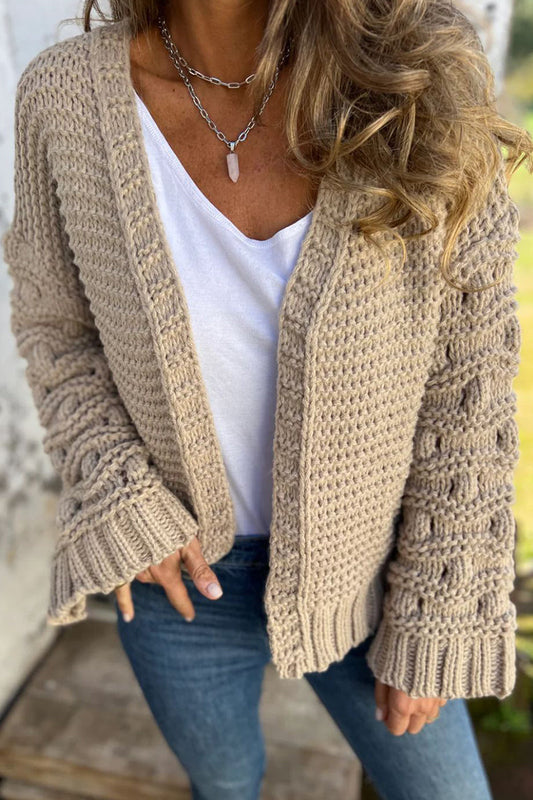 Felicidad | Casual solid color V-neck outerwear