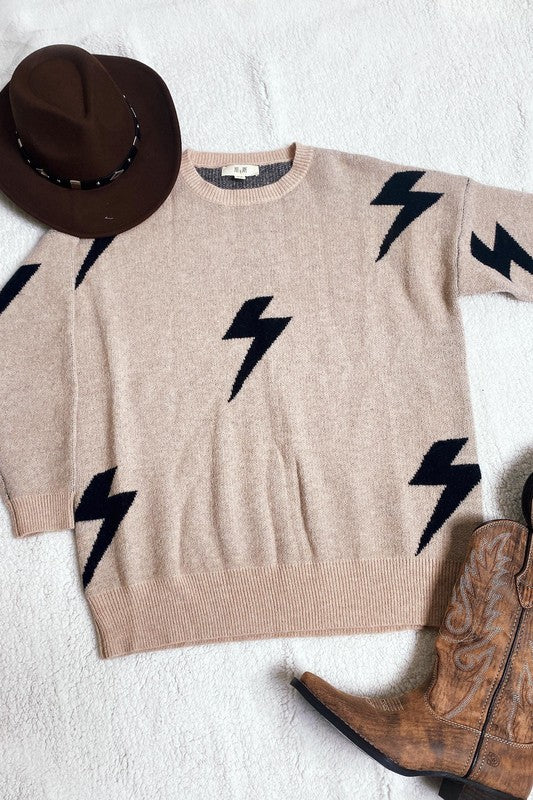 Petra | BOLT LONG SLEEVE CREW NECK SWEATER