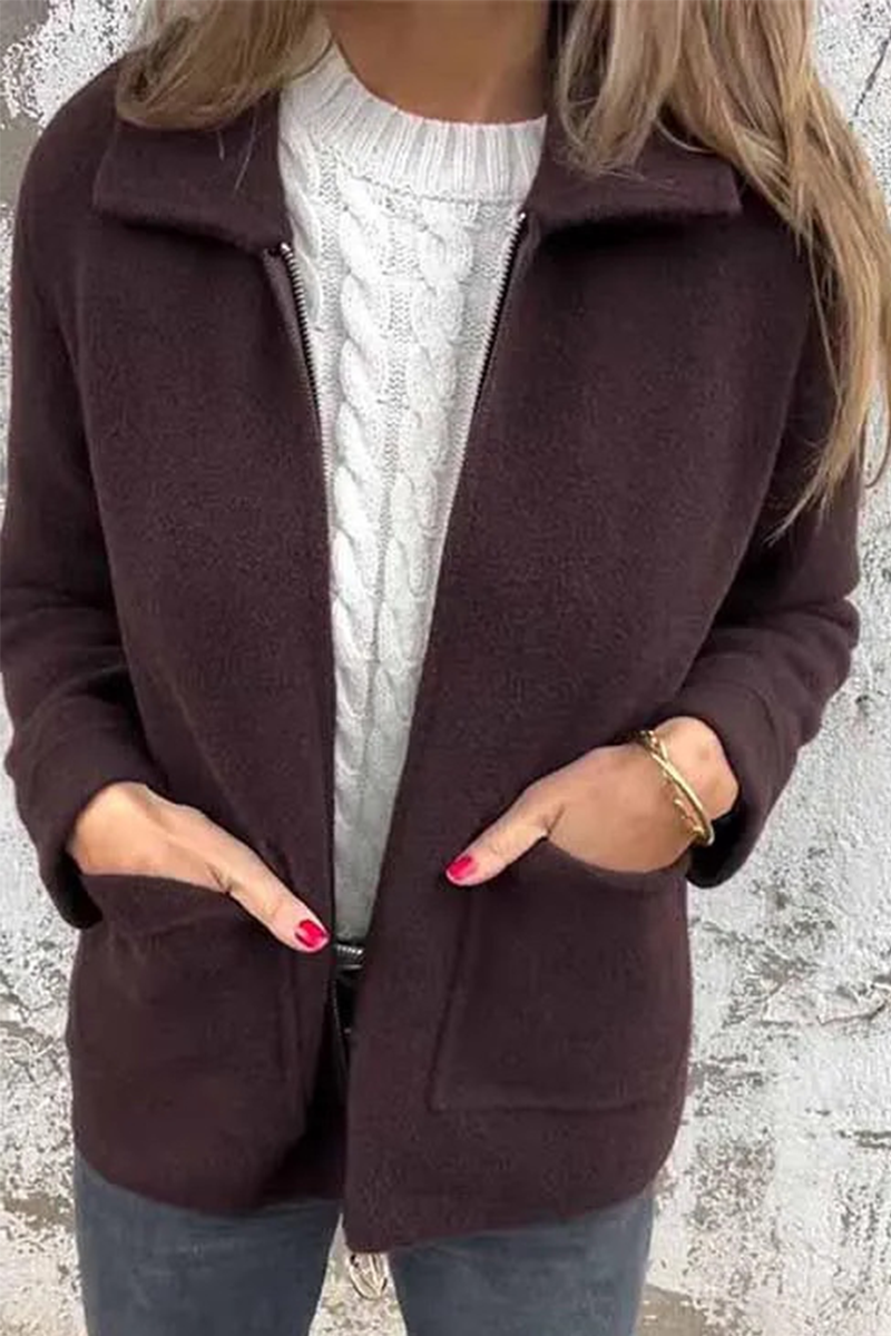 Jantina | Casual outerwear with pocket turn-down collar