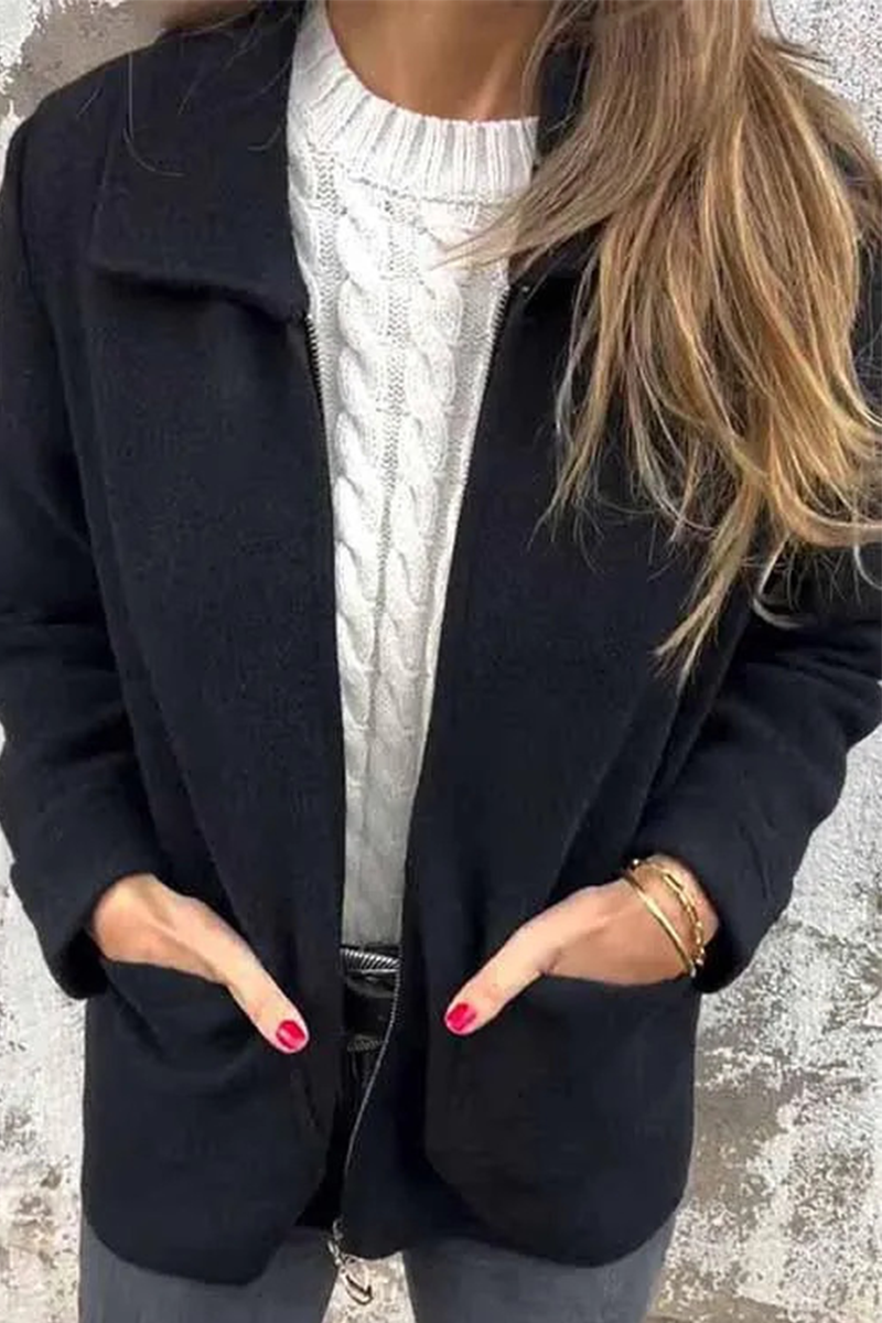 Jantina | Casual outerwear with pocket turn-down collar