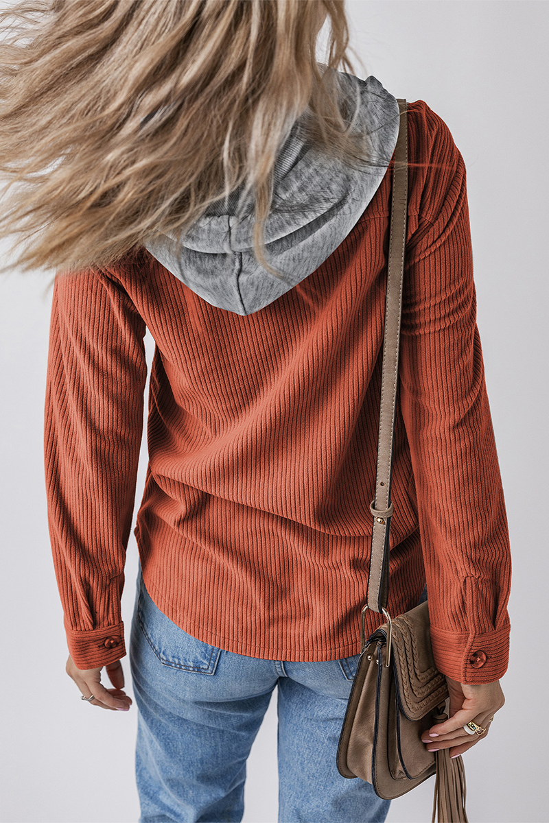 Ana Maria | Stylish contrast hooded jacket for women