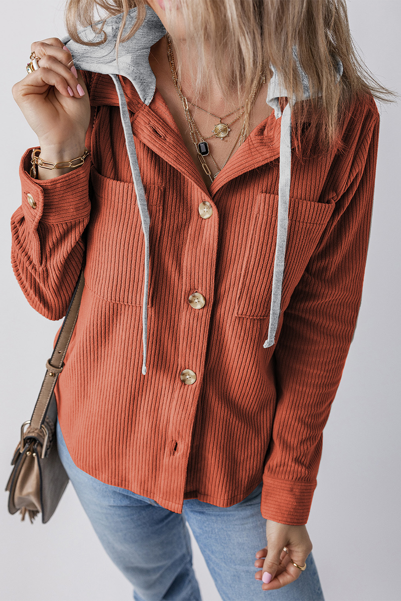 Ana Maria | Stylish contrast hooded jacket for women