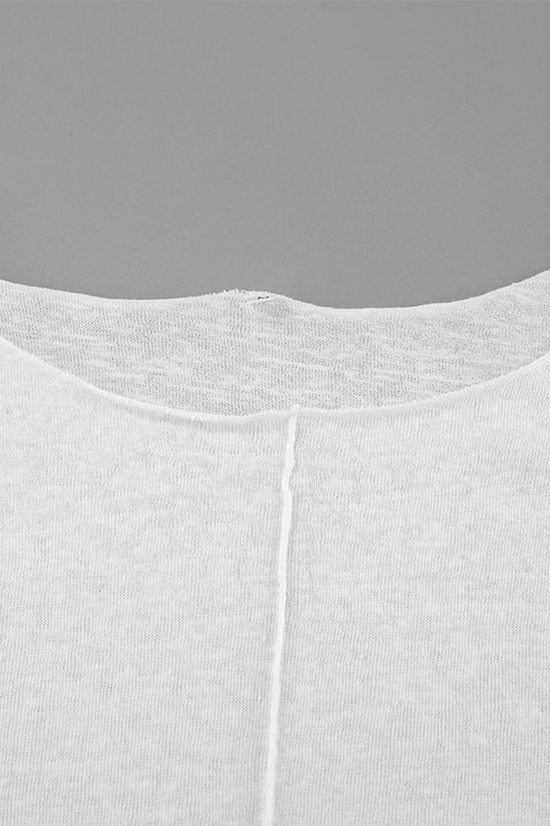 Juliana | Casual solid color O-neck patchwork tops