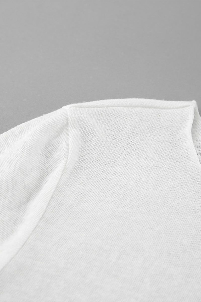 Juliana | Casual solid color O-neck patchwork tops
