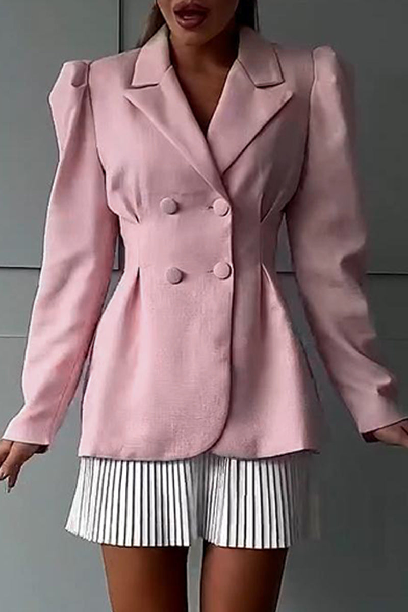 Kristina | Casual buttons, reversible collar, long sleeves, two piece