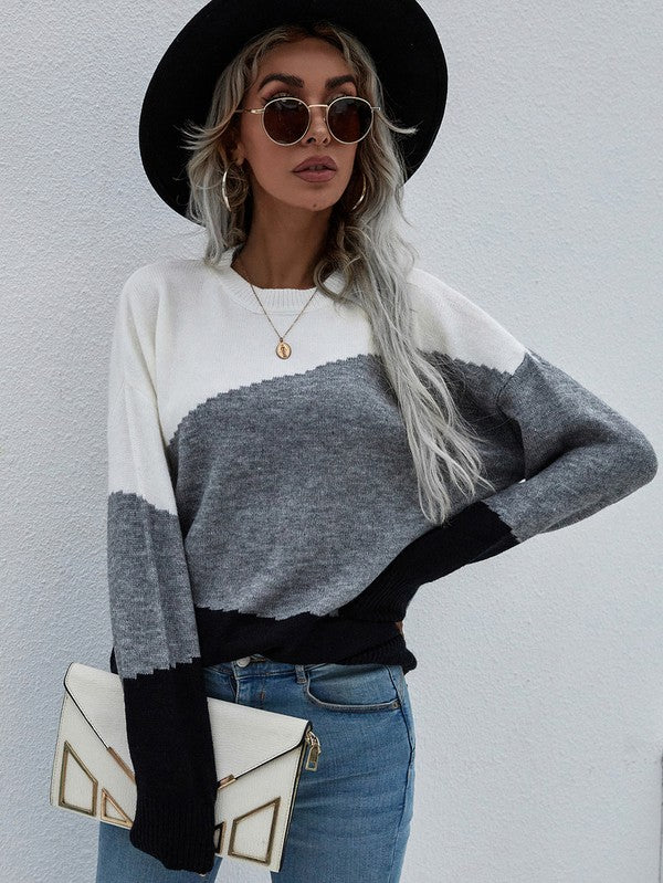 Bianca | Women's sweater with long sleeves and a round neck