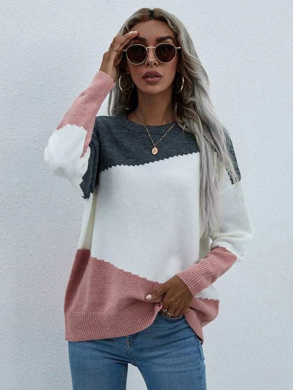 Bianca | Women's sweater with long sleeves and a round neck