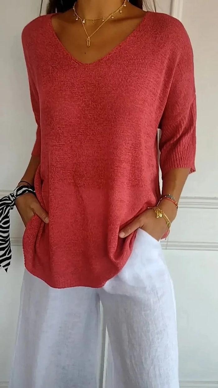 Jacinta® | Casual, Loose-Fitting Top With Half-Length Sleeves