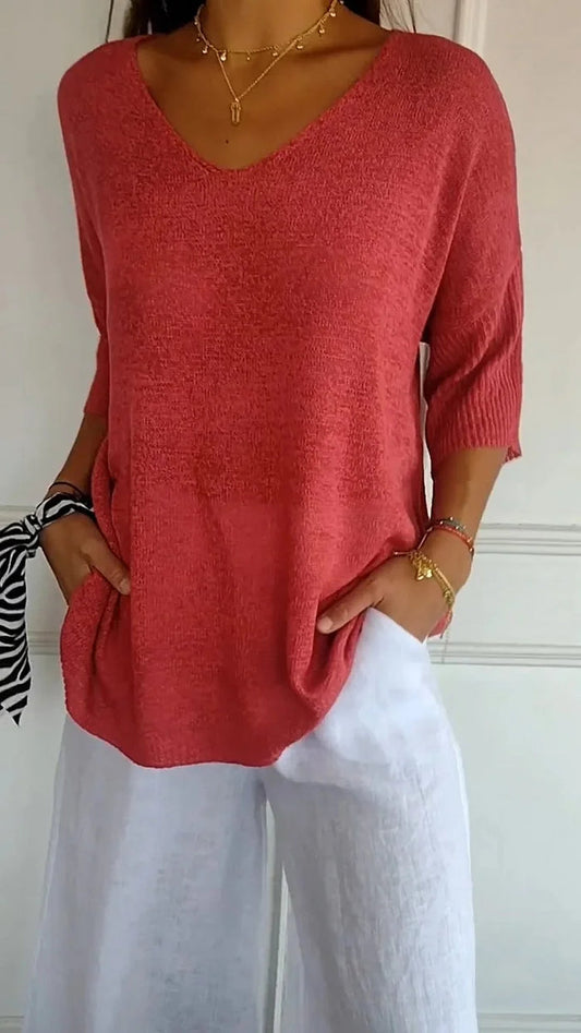 Jacinta® | Casual, Loose-Fitting Top With Half-Length Sleeves