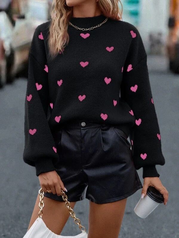 Lucía | All-over heart sweater