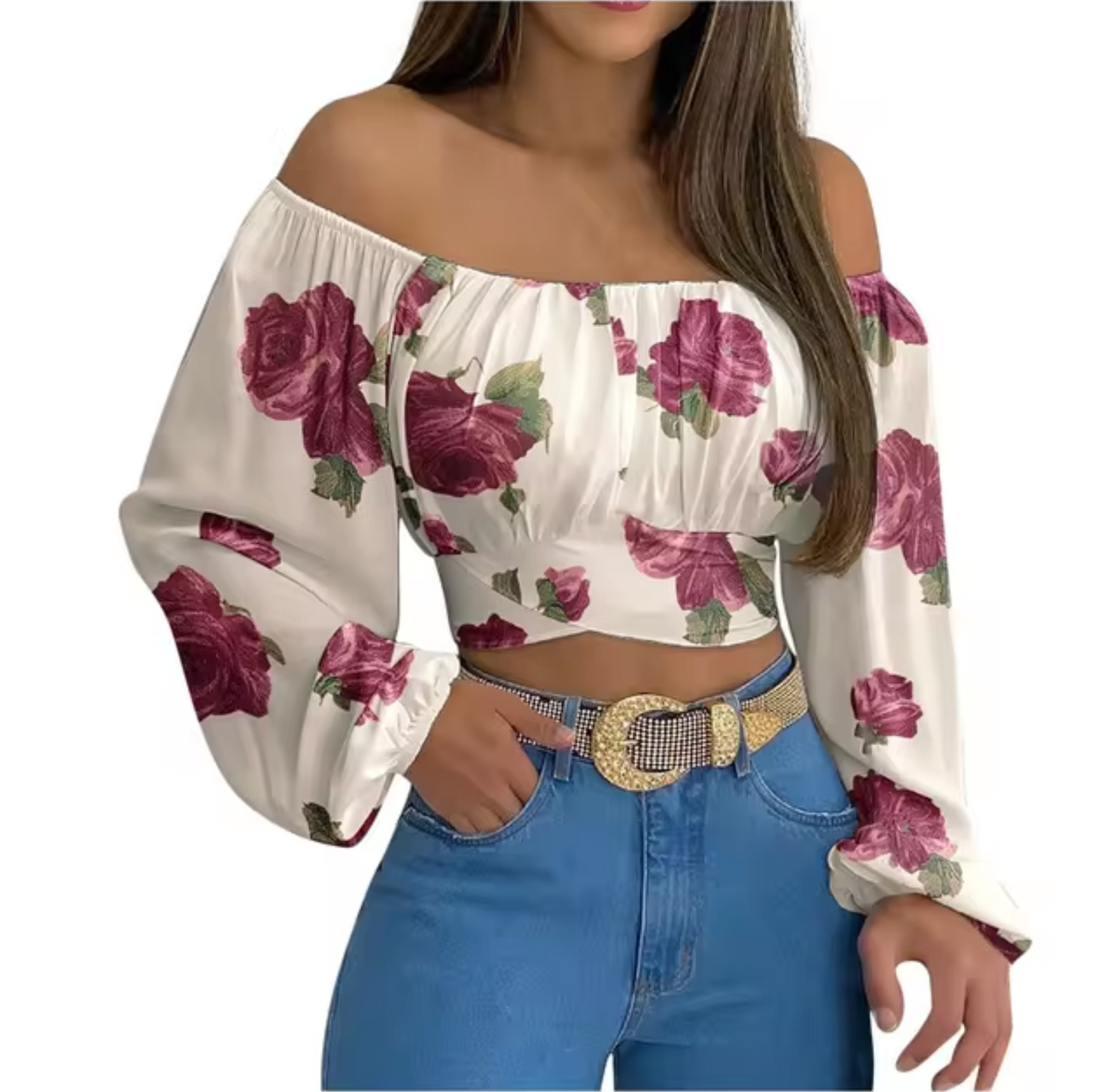 Rosella® | Off-The-Shoulder Crop Top