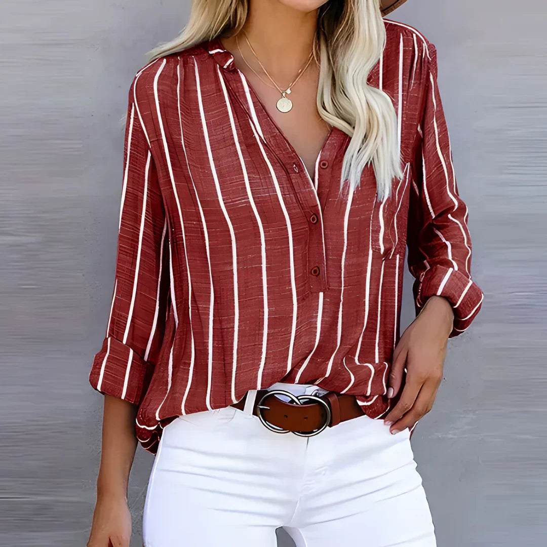 Mercedes® | Trendy Striped Blouse For Women
