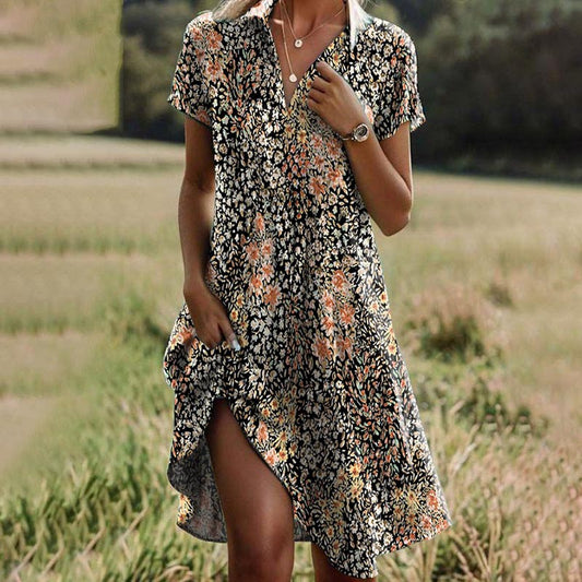 Caterina® | Vintage Floral Print Dress