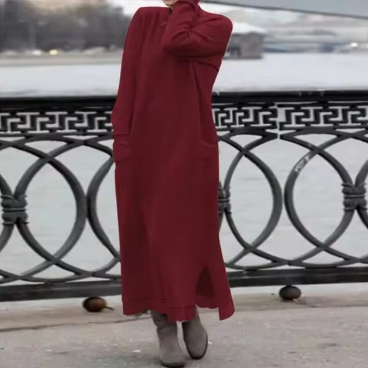 Maria Elena | Loose velvet sweatshirt dress