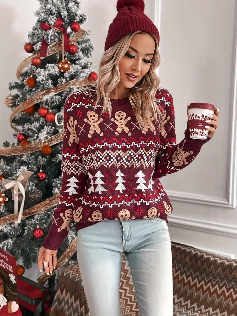 Victoria | Christmas sweater with a festive reindeer
