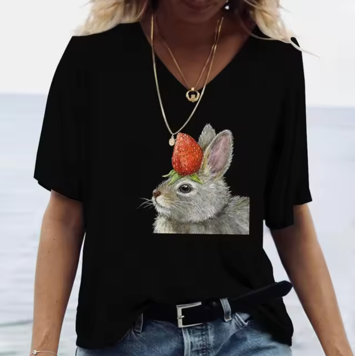 Ornella® | Colorful T-Shirts With Bunny Print