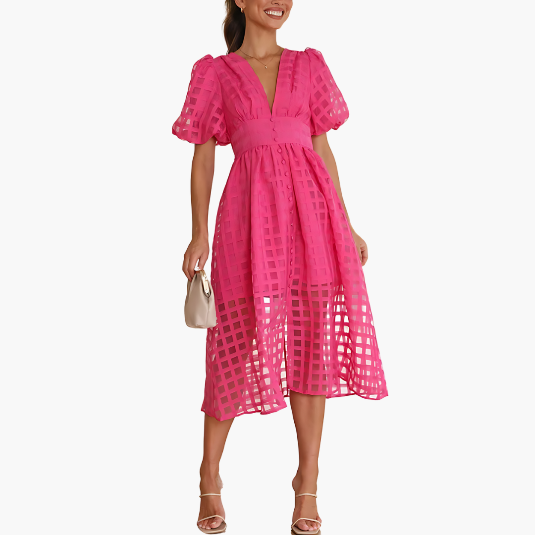 Liliana | Elegant Summer Midi Dress for Effortless Style