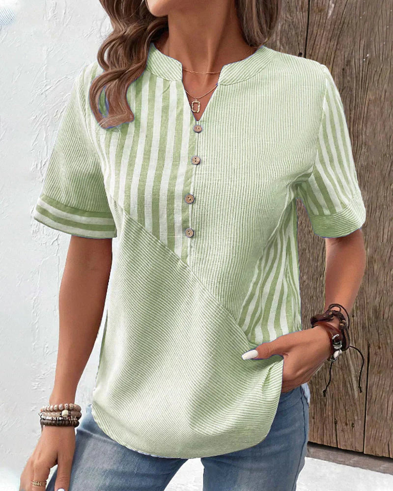 Aliette® | Stripe Linen Top